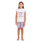 Girls summer pajama set Elephant t-shirt + Purple shorts